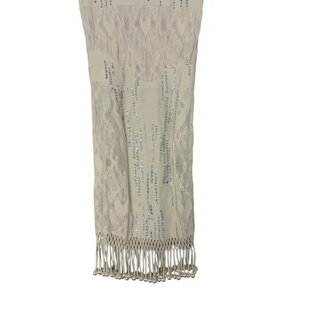 Poster Girl Yemaya Fringe Dress Lace Embellished Party Festival Boho One Size